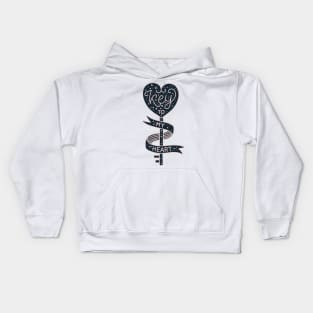 Key to my Heart Valentines Kids Hoodie